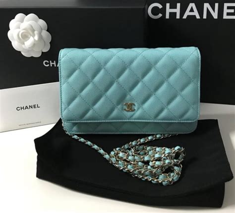 chanel wallet on chain blue|Chanel wallet on chain new.